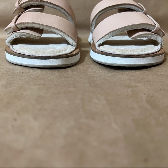 Rag & Bone | Parker Slide Sandals Sheep Nappa Leather Two Strap Stone Size 9.5 - Picture 6 of 16